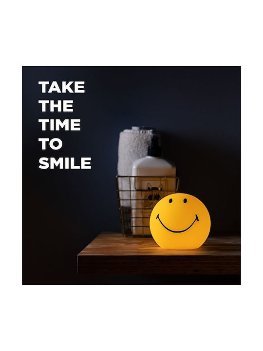 Mr Maria Παιδικό Διακοσμητικό Φωτιστικό Smiley Κίτρινο 12x12cm