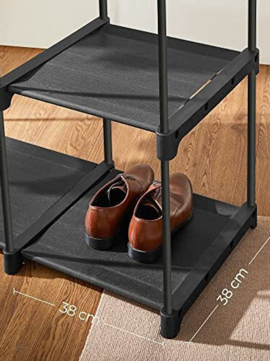 Songmics Κρεμάστρα Δαπέδου από Μέταλλο Μαύρη 112x43x165cm
