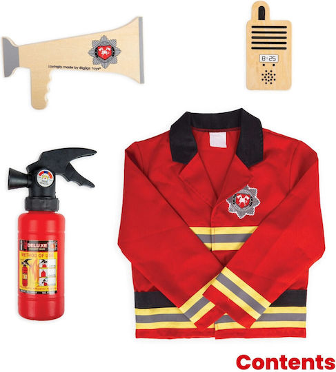 Kidslife Feuerwehrmann-Kostüm mit Zubehör
