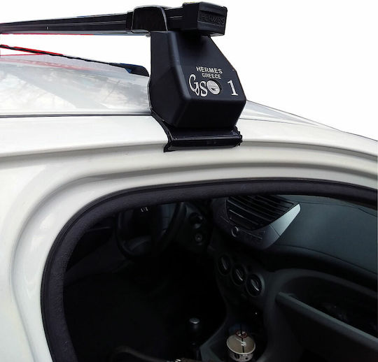 Hermes für Nissan Pixo (mit Dachträgerfüßen) Schwarze
