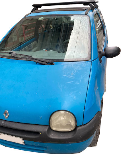Hermes Μπάρες Οροφής Αλουμινίου για Renault Twingo (Σετ με πόδια) Μαύρες
