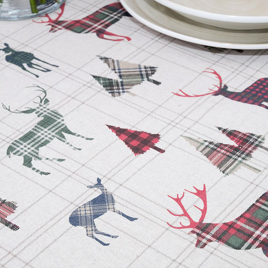 Dimeco Christmas Tablecloth Square Fabric Multicolour L85xW85cm.
