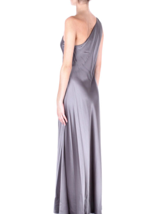 Ralph Lauren Maxi Βραδινό Φόρεμα Σατέν GREY