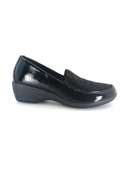 Imac Leather Women's Moccasins in Black Color