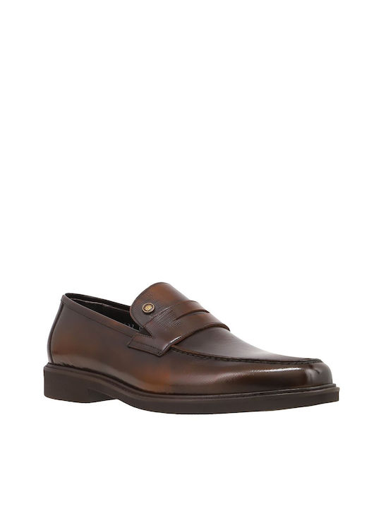 Guy Laroche Men's Leather Loafers Tabac Brown