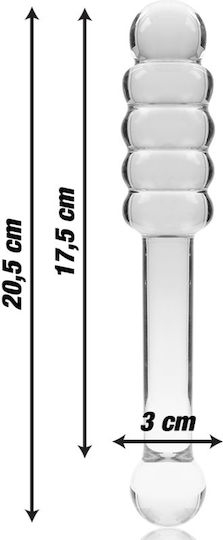 Ibiza Γυάλινο Dildo Διάφανο 20.5cm