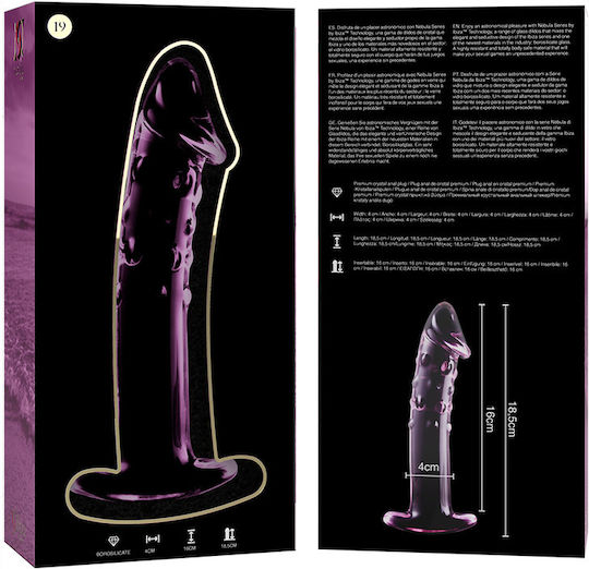 Ibiza Γυάλινο Dildo Ροζ 18.5cm