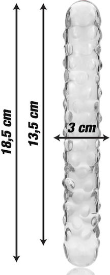 Ibiza Glass Dildo Transparent 18.5cm
