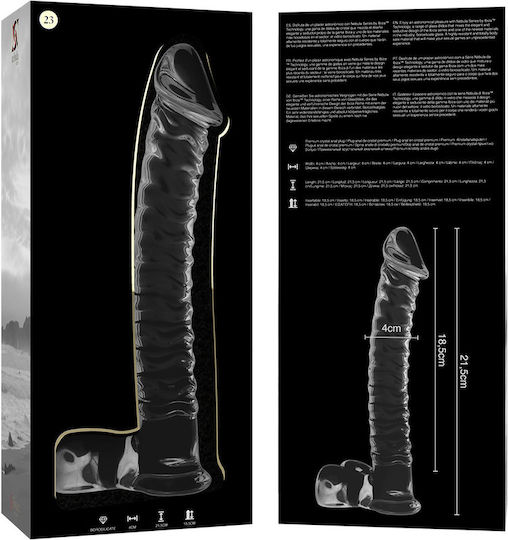 Ibiza Γυάλινο Dildo Διάφανο 21.5cm