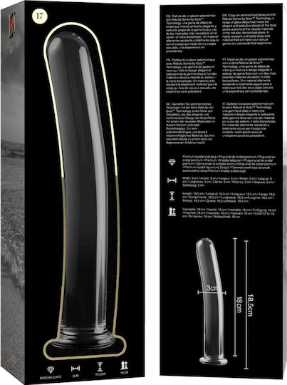 Ibiza Γυάλινο Dildo Διάφανο 18.5cm