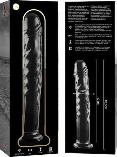 Ibiza Γυάλινο Dildo Διάφανο 18.5cm