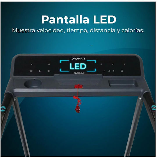 Cecotec DrumFit WayHome 1000 Runner Sprint 0.8hp Електрическа Сгъваема Бягаща Пътека за Потребител до 100 кг