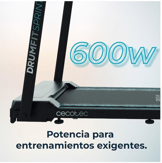 Cecotec DrumFit WayHome 1200 Sprint CEC-07181 2.5hp Ηλεκτρικός Αναδιπλούμενος Διάδρομος Γυμναστικής για Χρήστη έως 100kg