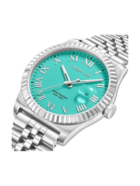 Cerruti Herrenuhr Batterie mit Silber Metallarmband