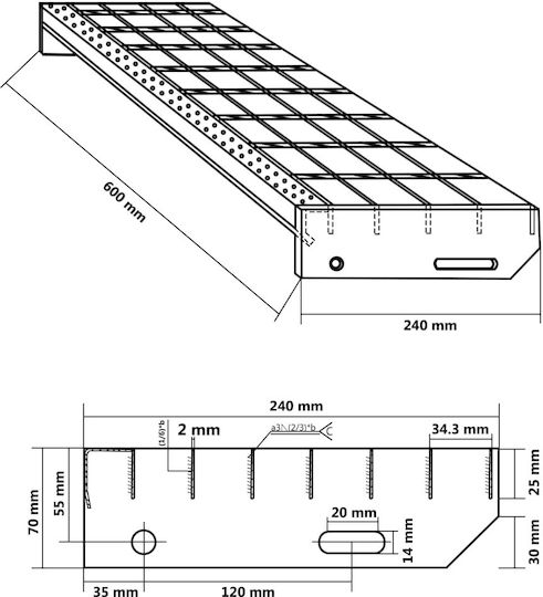 vidaXL Εξάρτημα Σκάλας 155677