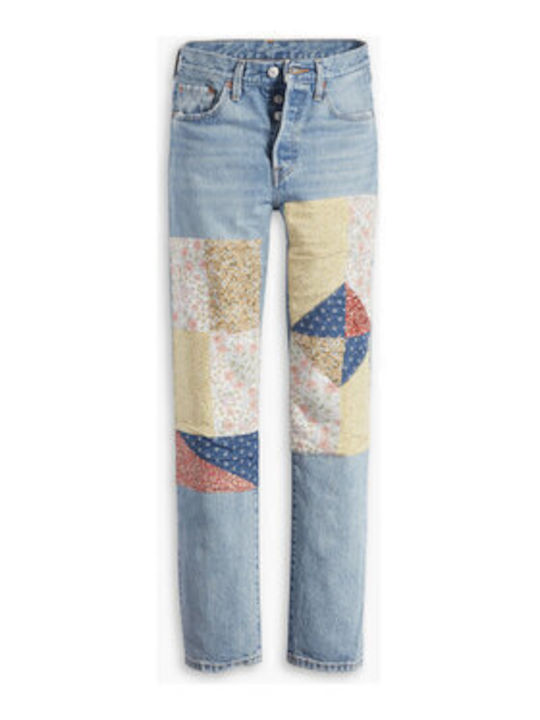 501 90's Women's Jean Trousers in Straight Line Blue