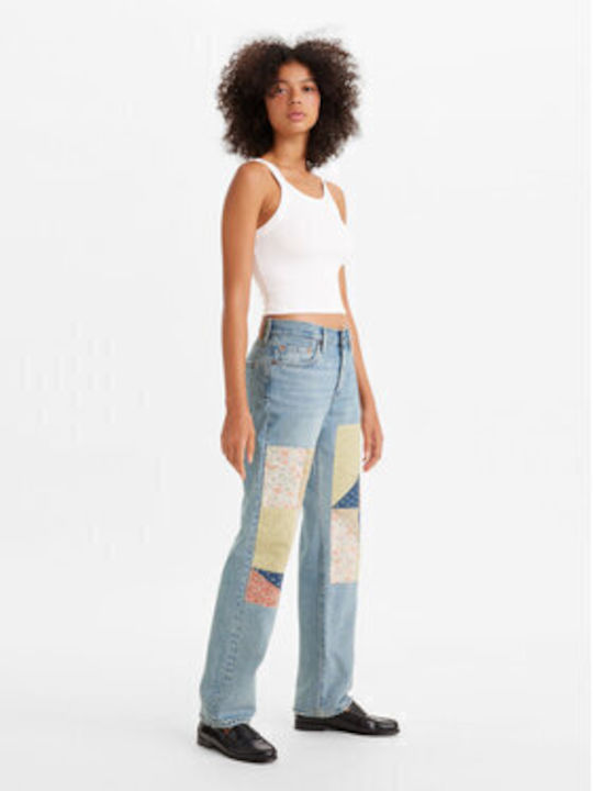 501 90's Women's Jean Trousers in Straight Line Blue