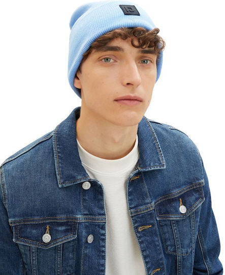 Knitted Beanie Cap Light Blue