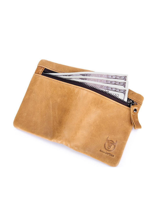 Leather Men's Wallet Classic with RFID Coffee Open