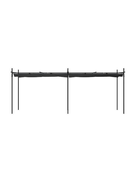 Gartenlaube aus Metall mit Decke in Grau Farbe 292x230cm