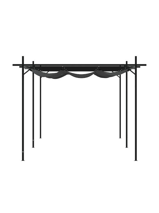 Gartenlaube aus Metall mit Decke in Grau Farbe 292x230cm
