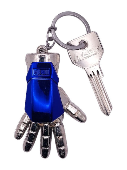 Keychain Hand of Iron Man Metallic Blue