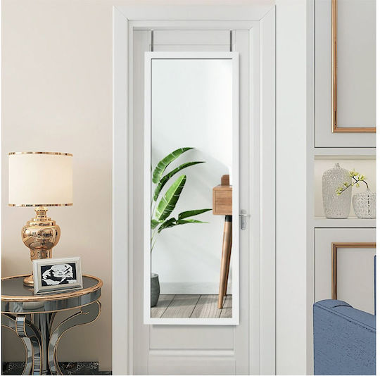 Costway HW66332WH Καθρέπτης Ολόσωμος Ορθογώνιος Λευκός 120x37cm