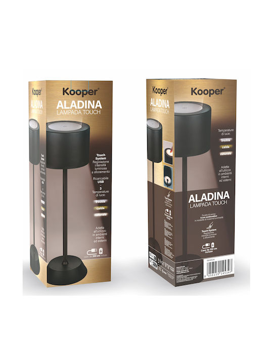 Kooper Metal Lampă de masă LED cu Abajur Negru și Bază