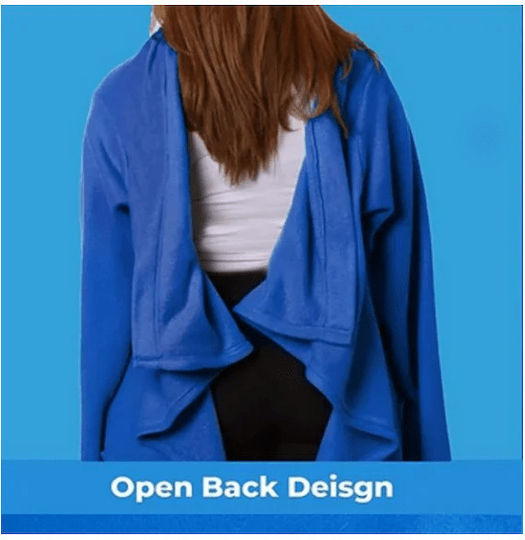 Fleece Decke mit Ärmeln 135x180cm Blaue