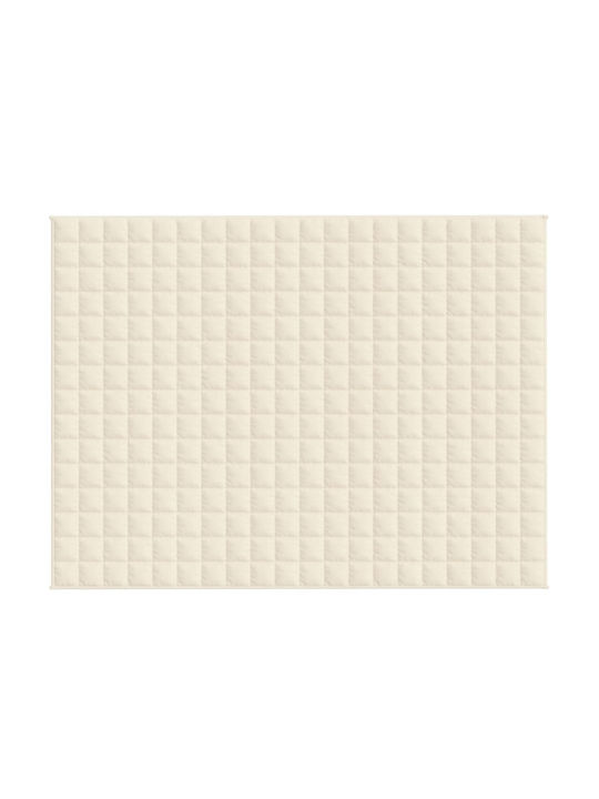 vidaXL Schwerkraft Decke Single 152x203cm Hellcreme