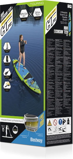 Bestway Hydro-force Φουσκωτή Σανίδα SUP με Μήκος 3.81m Τιρκουάζ