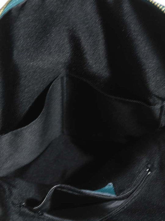 Leder Damentasche Rucksack Petrol Blau