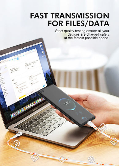 Ldnio USB 2.0 Cable USB-C male - USB-C 65W PD Λευκό 2m LC812