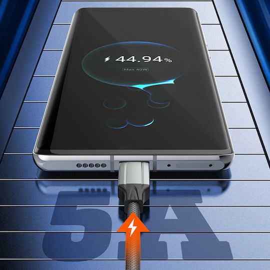 Ldnio USB 2.0 Cable USB-C male - USB-C 65W PD Γκρι 2m LC442