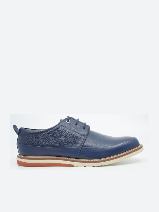 Il Mio Collection Men's Leather Casual Shoes Blue