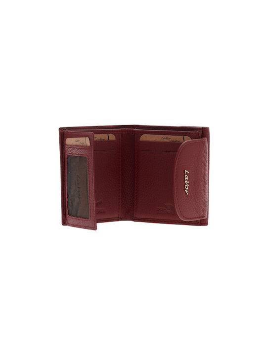 Lavor Small Leather Women's Wallet with RFID Burgundy