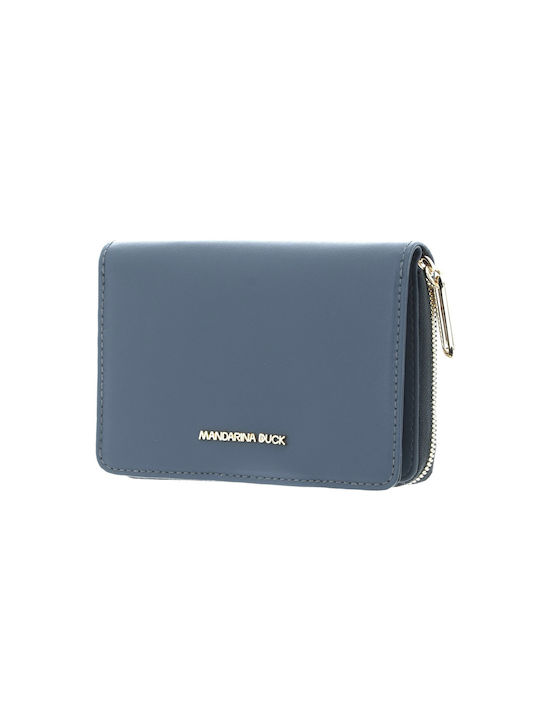 Mandarina Duck Small Leather Women's Wallet with RFID Blue