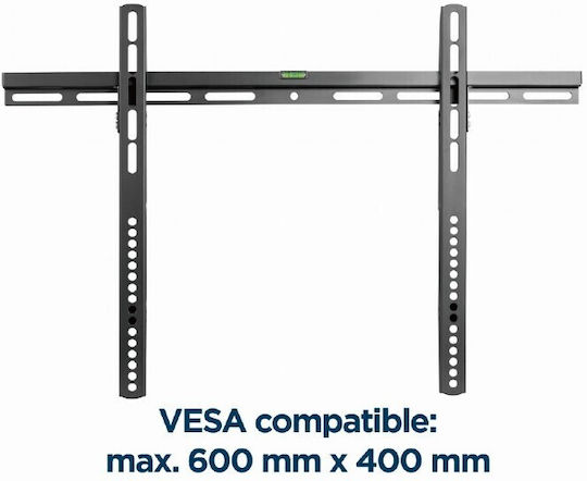 Gembird WM-70F-02 Βάση Τηλεόρασης Τοίχου έως 37" και 40kg Ασημί