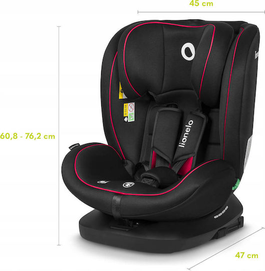 Lionelo Bastian Baby Car Seat i-Size with Isofix Black Red