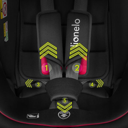 Lionelo Bastian Детско Столче за Кола i-Размер с Isofix Черно сиво