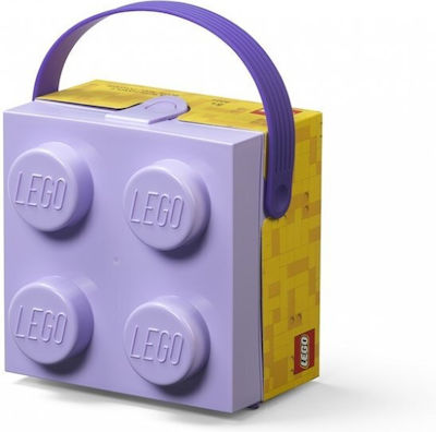 Lego Box Kids Lunch Plastic Box Purple L16.56xW16.5xH11.7cm