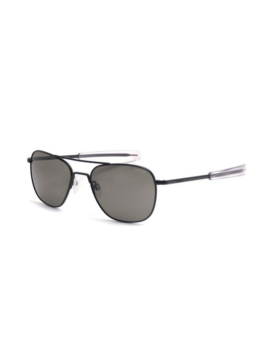 Randolph Men's Sunglasses with Black Metal Frame and Black Lens AF52611