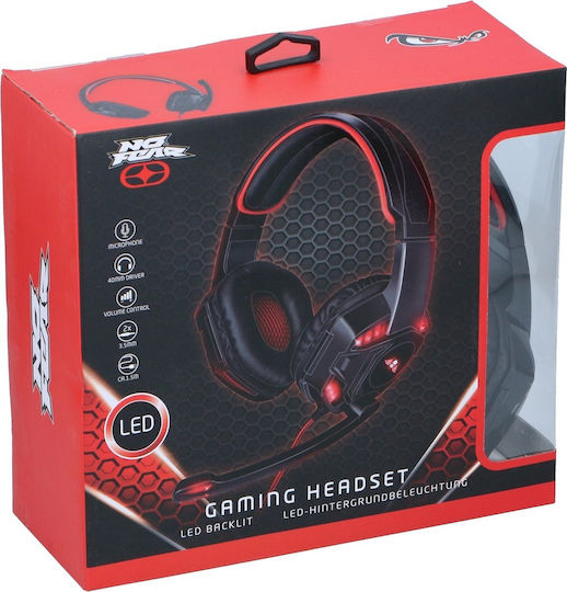 No Fear Over Ear Gaming Headset cu conexiune 2x3,5mm / USB Negru