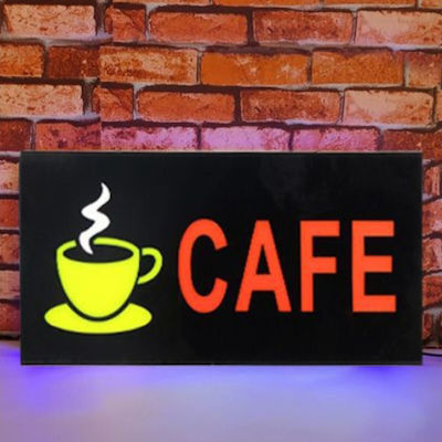 Πινακίδα Cafe Inscris LED One - Sided 43x23cm