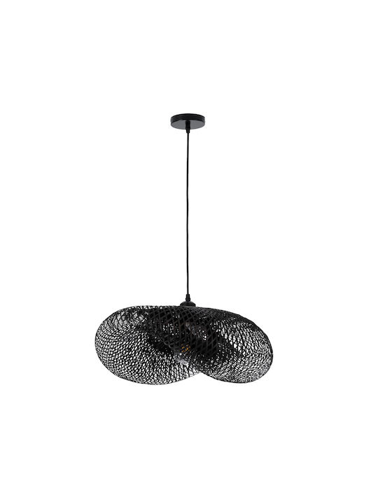 GloboStar Mexico Pendant Light Black Boho Grid with Socket E27 65x45cm