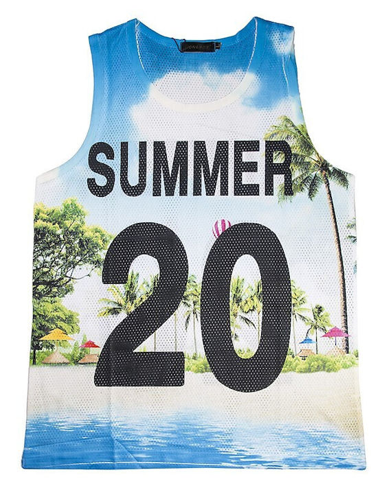 V-store Summer Men's Sleeveless Blouse Colorful