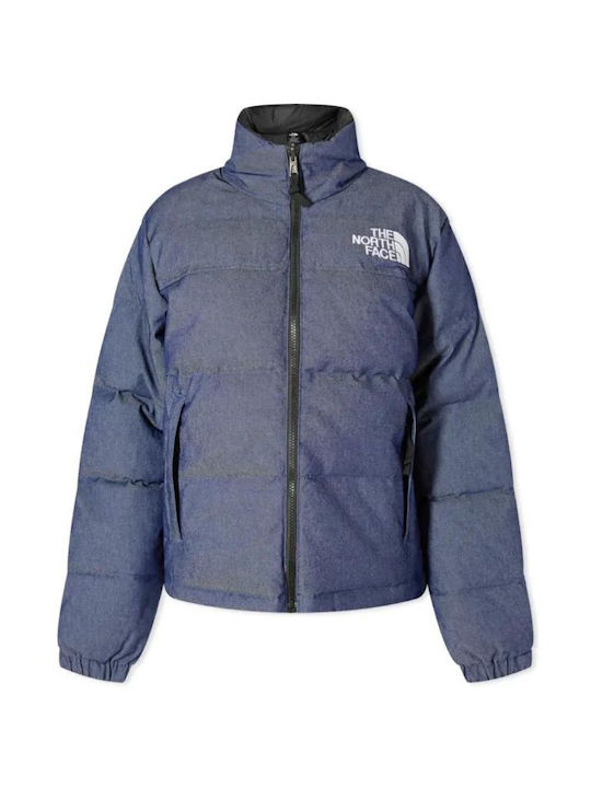 Късо Дамско Puffer Яке за Зима Син