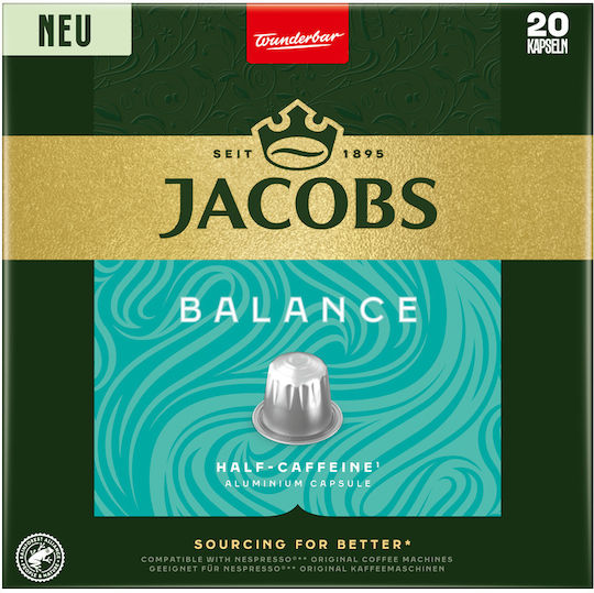 Jacobs Kapseln Espresso Kompatibel mit Maschine Nespresso 20Mützen