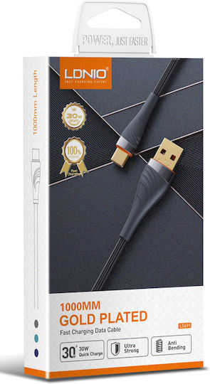 Ldnio Geflochten USB 2.0 auf Micro-USB-Kabel Gray 1m (LS691) 1Stück