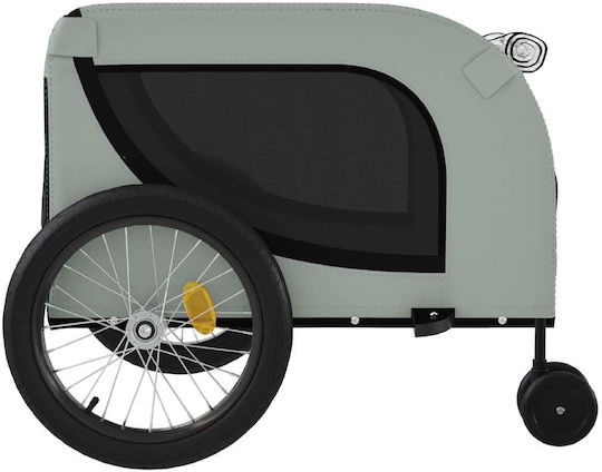 vidaXL Kinderwagen für Hunde bis 45kg Gray L134xB74xH68cm.